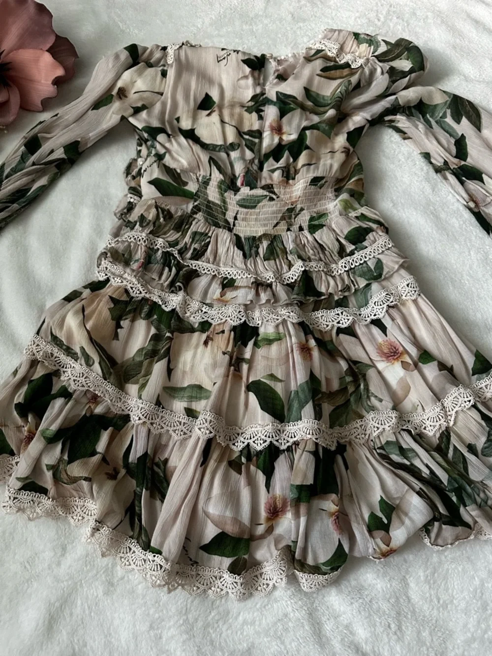 AllSaints Zora Alessandra Floral Lace-Trimmed Dress size 4 - Picture 3 of 16